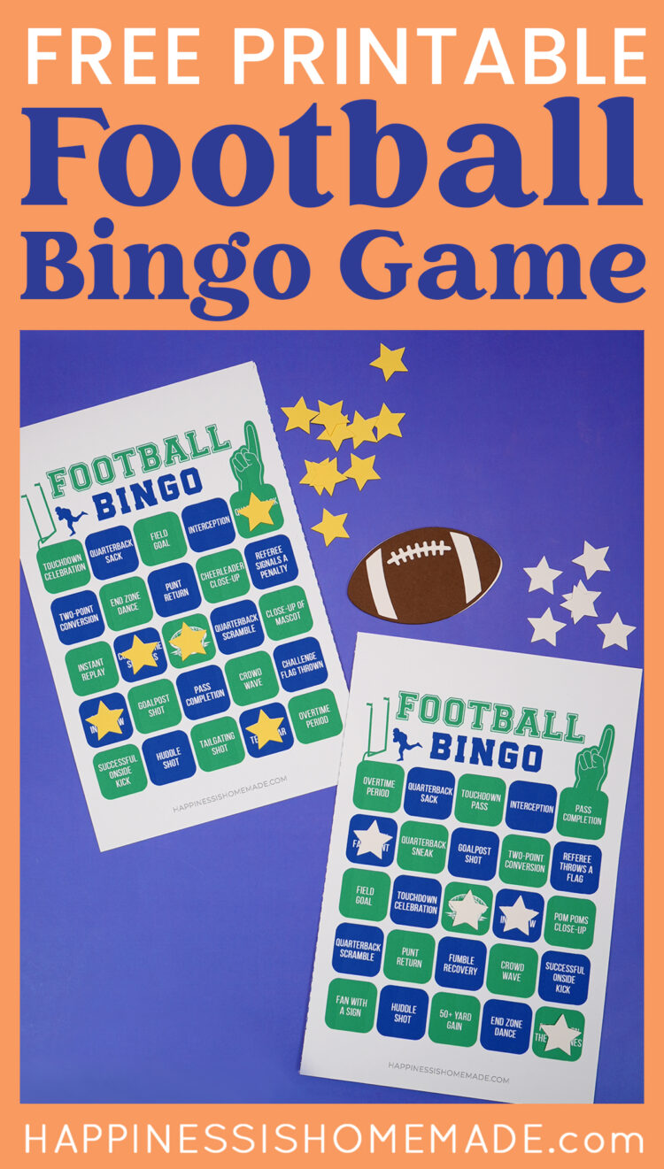 "Free Printable Football Bingo Game" graphic