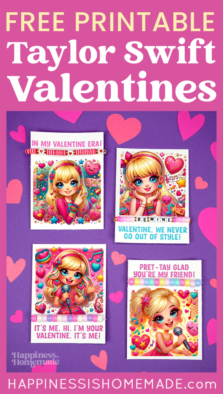 "Free Printable Taylor Swift Valentines" graphic