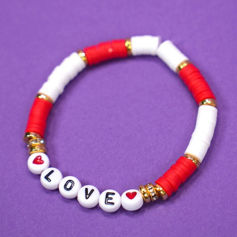 Easy DIY Valentine's Day Bracelets Happiness is Homemade