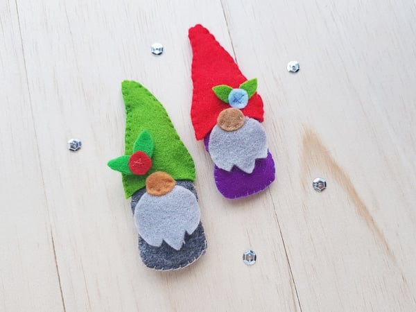 easy felt gnomes sewing craft for kids and adults