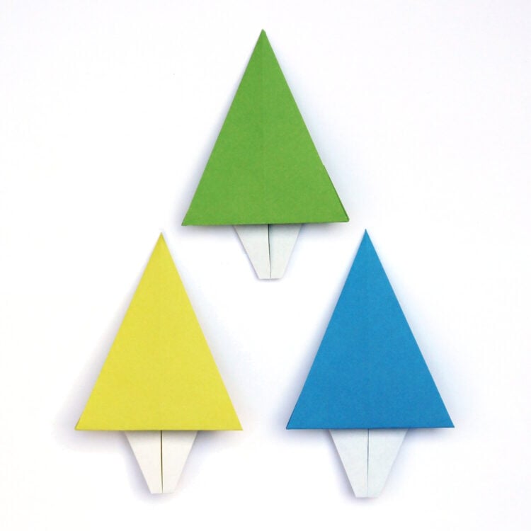 christmas tree origami pattern for kids