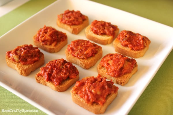 easy game day appetizer on plate