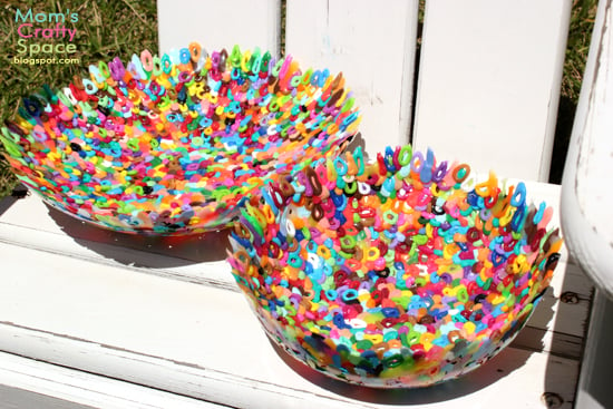 perler bead bowls removed from bowl 