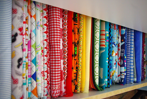 colorful fabric organization hack