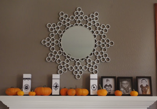 DIY mirror made from PVC pipe