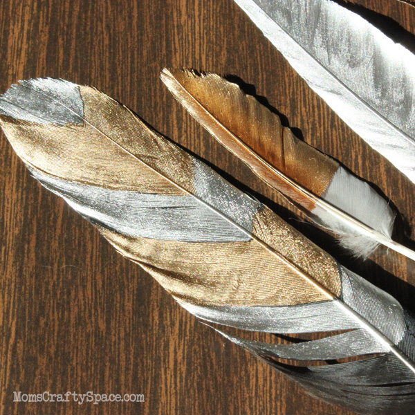 metallic feathers for decoration