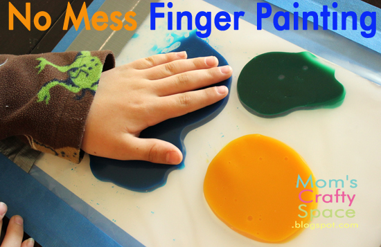 No-Mess Finger Painting for ToddlersYes, No Mess!