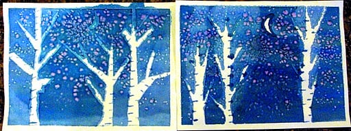 kids winter activity salt relief painting 