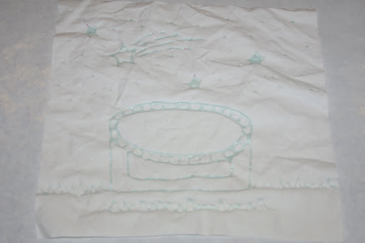 outline of trampoline design for banner