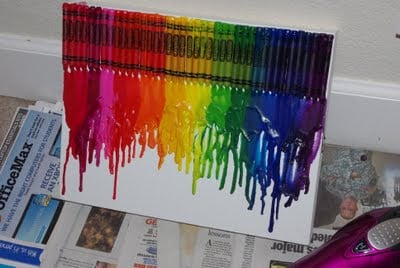 easy kids activity melted crayon picture