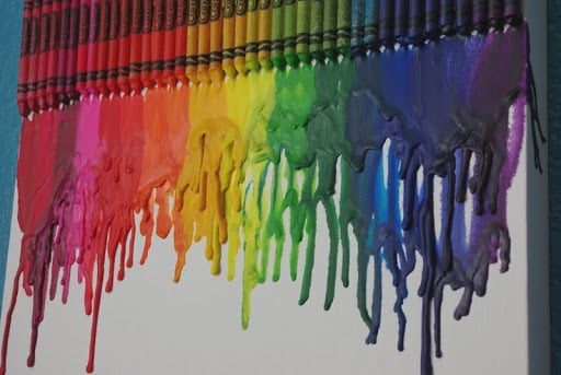 melted crayon kids art project