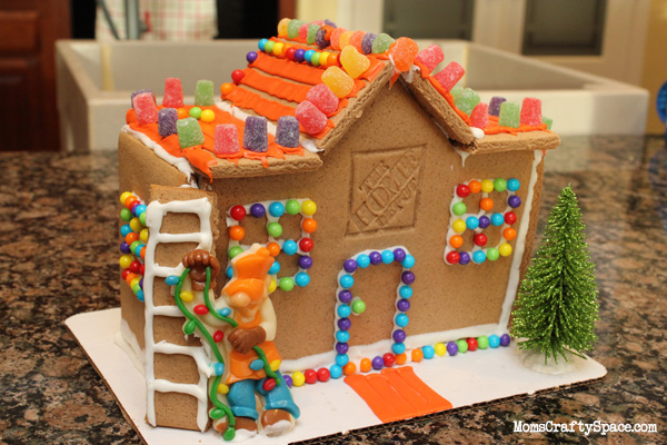 alternative gingerbread house decorated with candy 