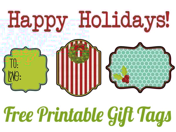printable holiday gift tags