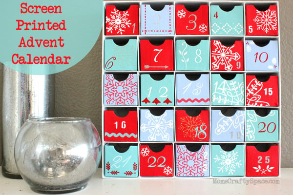 easy advent calendar made from screen printing
