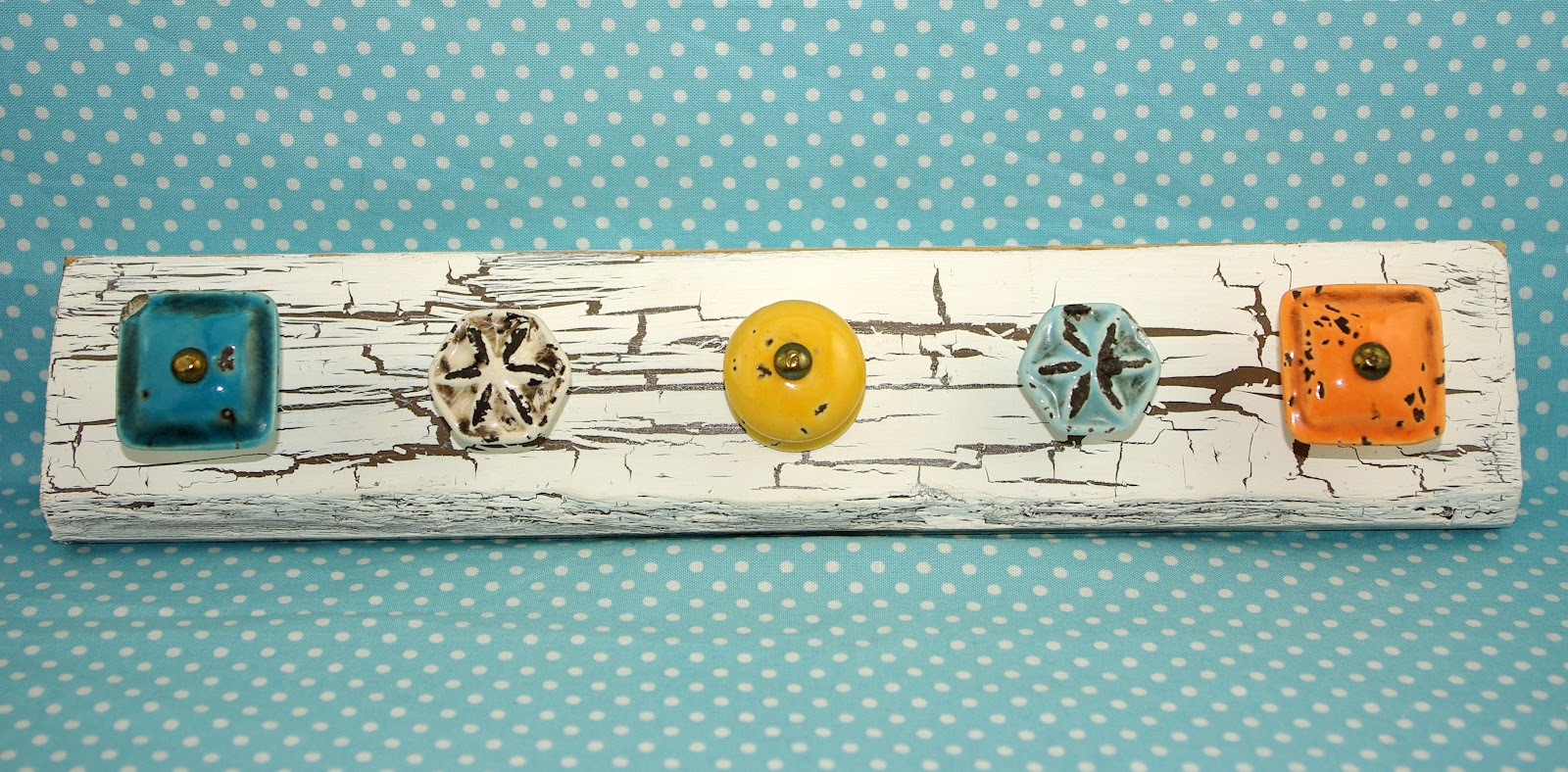 Distressed Knob Jewelry Holder Happiness is Homemade