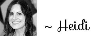 signature of Heidi from Happiness is Homemade