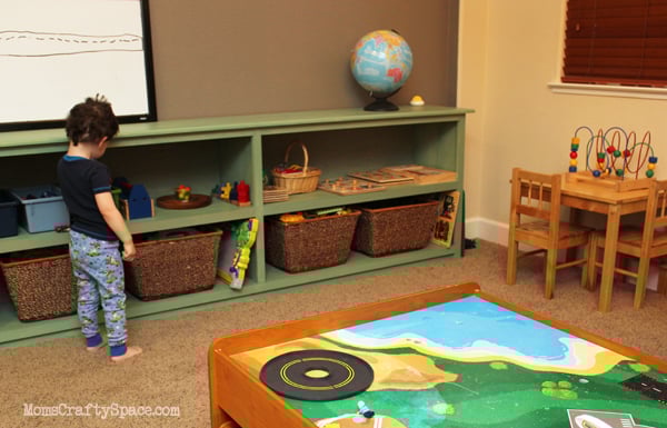 home school room being set up