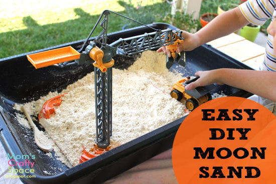 Easy DIY Homemade Moon Sand - Happiness is Homemade