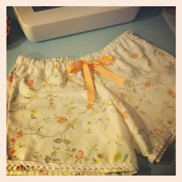 vintage sleeper diy pajama shorts 