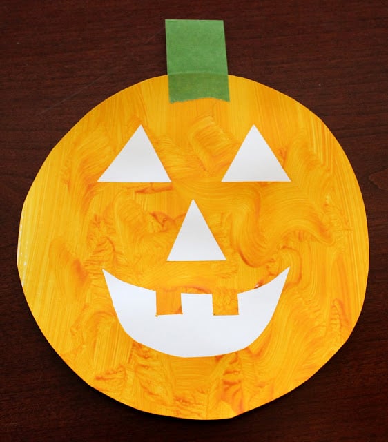 pumpkin cut out face from paper 