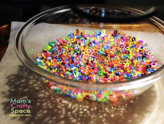 beads shaped to sides of bowl