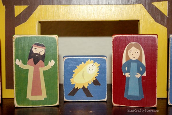 nativity blocks with characters on them