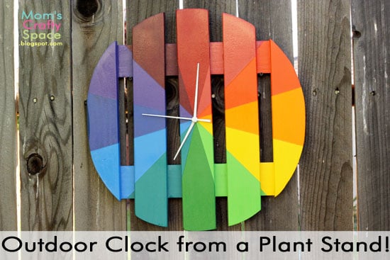 outdoor clock from a plant stand