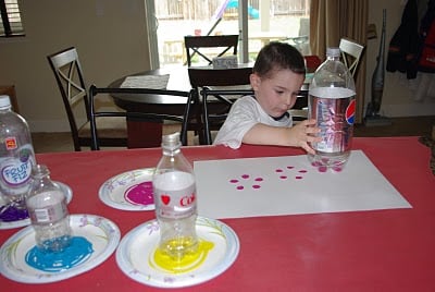 soda bottle painting kids craft