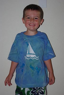 boy wearing cute homemade shirt for boys