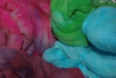 bright and colorful dyed wool