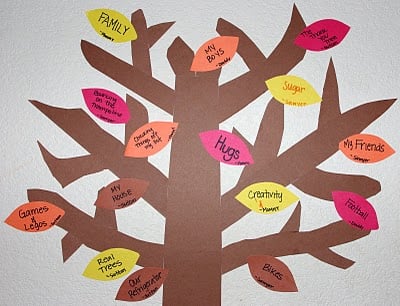 easy kids craft tree of thanks