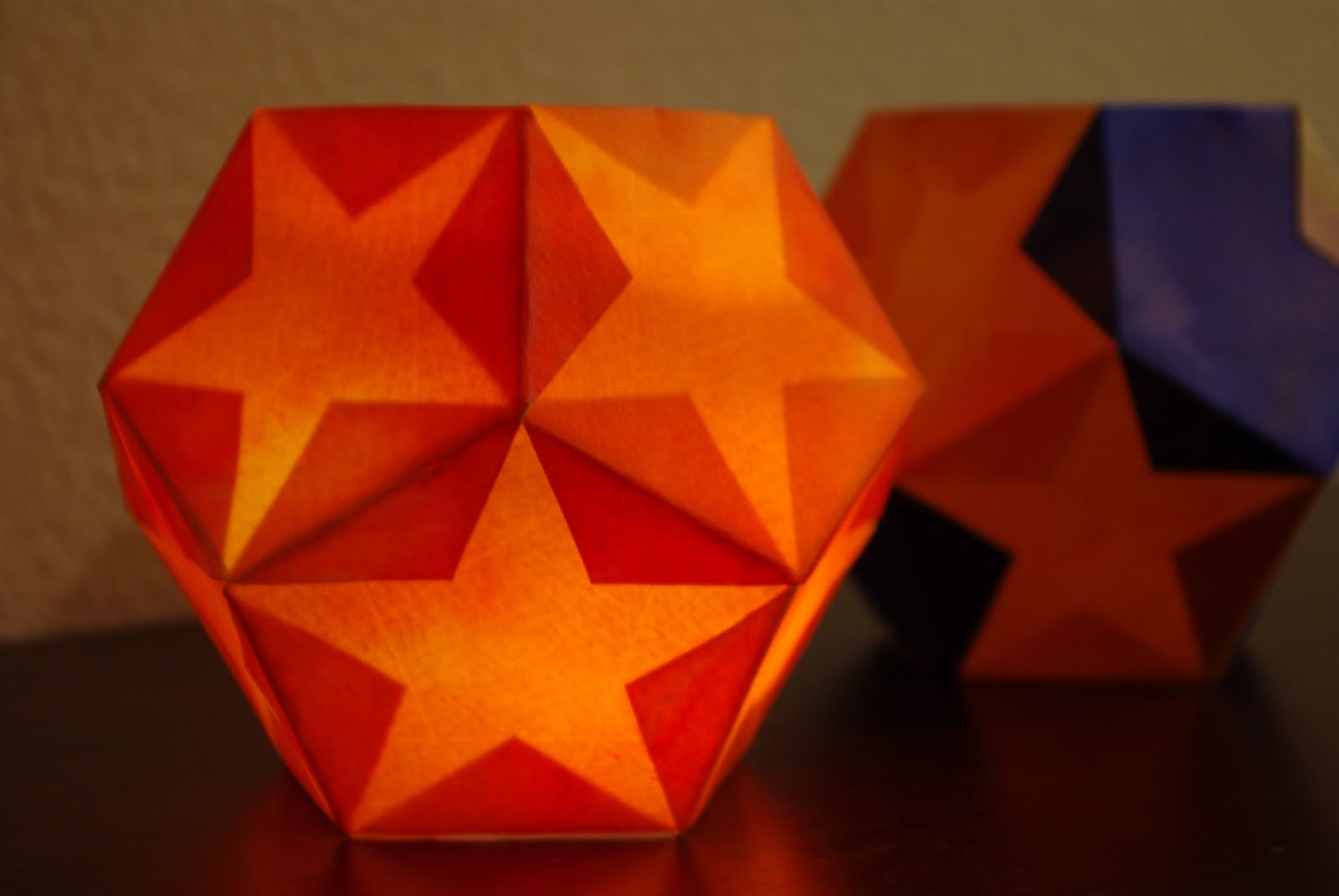 Fold a Watercolor Waldorf Star Lantern