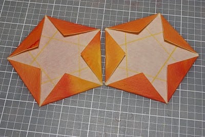 assembling sides of star lantern