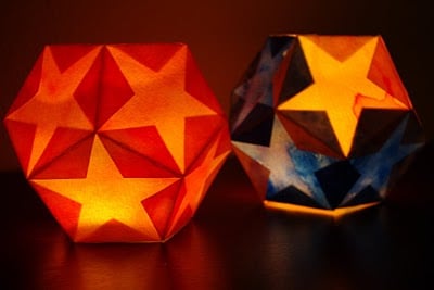 cool paper lanterns with star shapes