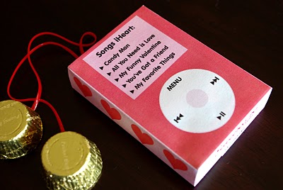 printable valentines ipod candy wrapper idea